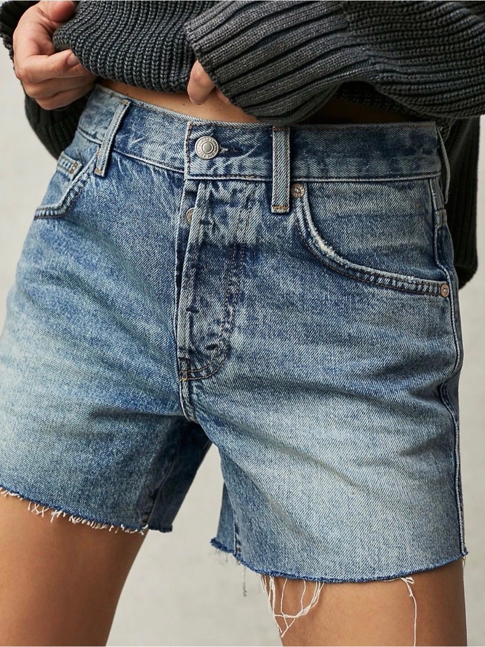 We The Free Ivy Mid Rise Jean Short Size 25